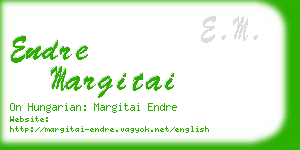 endre margitai business card